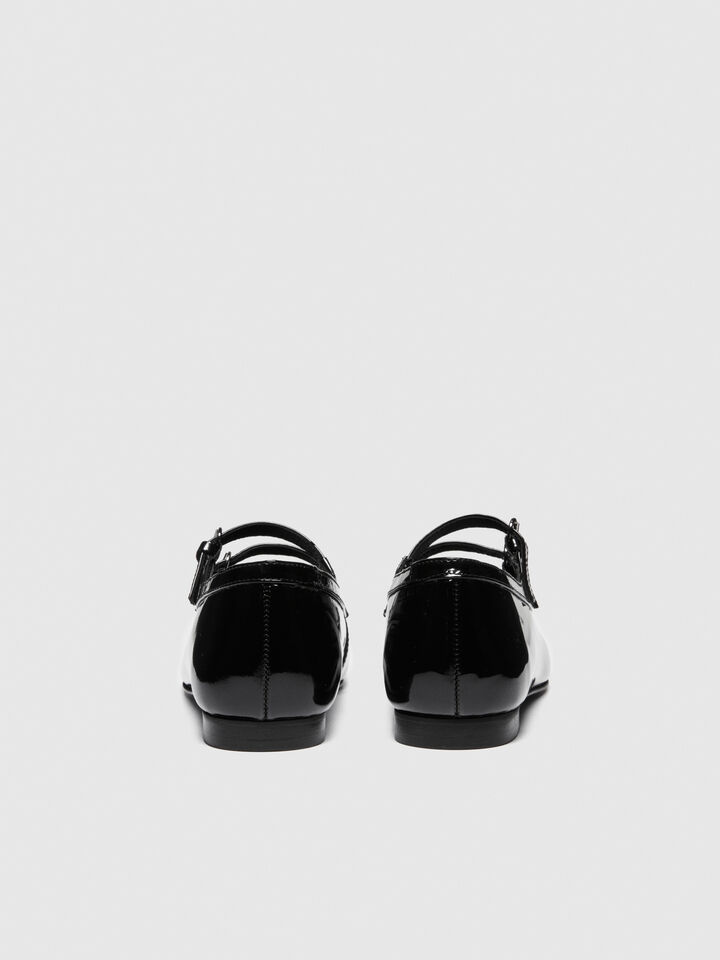 Patent leather flats - women's flat shoes - Black | Sisley image number 3